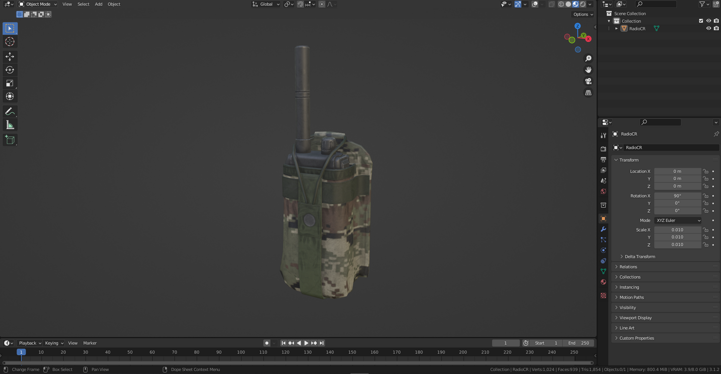 CROATIAN SMALL RADIO + POUCH