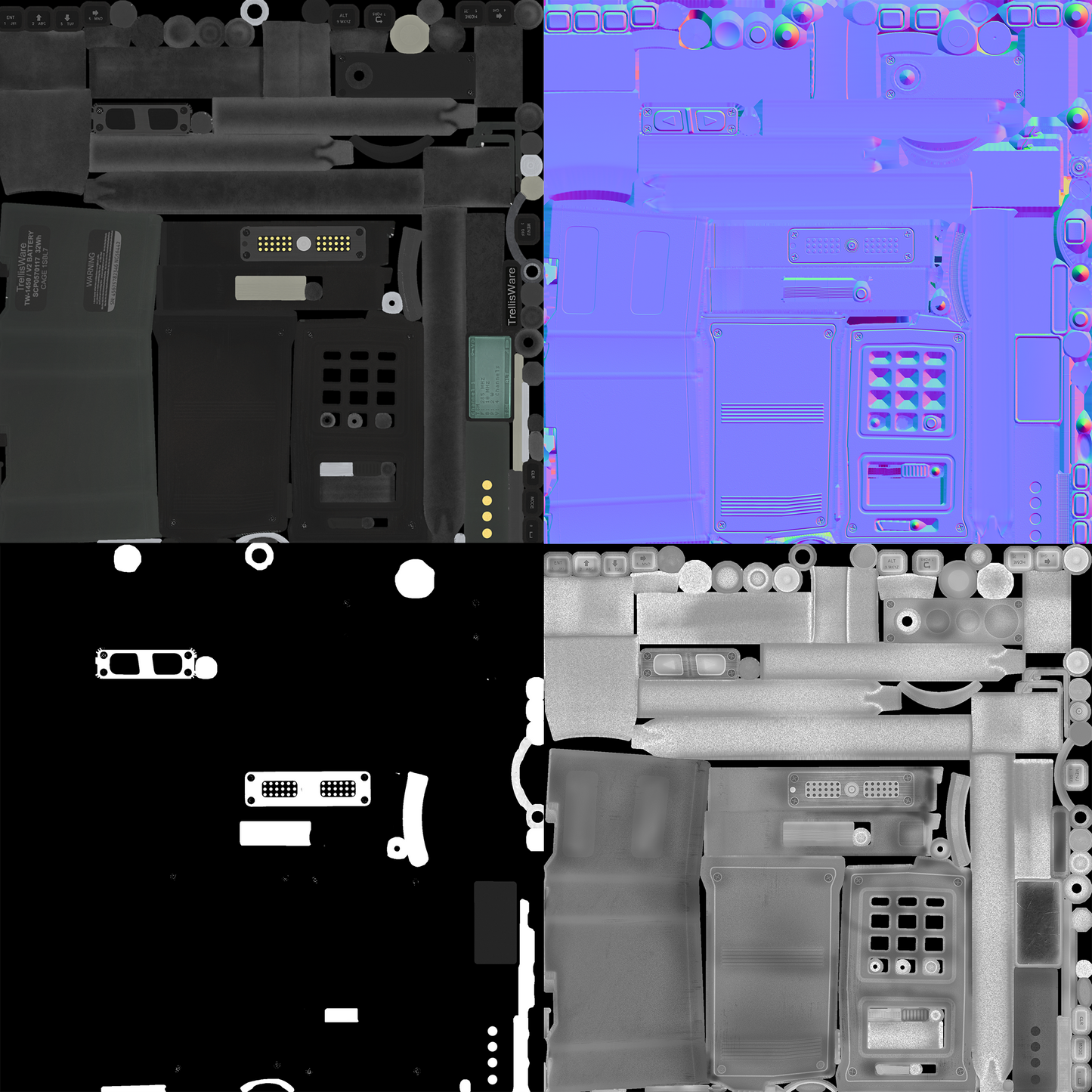TRELLIS WARE TW-950 TSM RADIO 3DMilitaryAssets