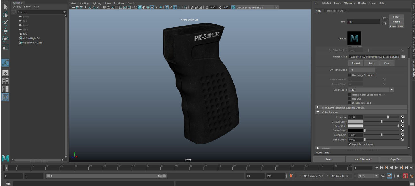 ZENITCO RK-3 GRIP 3dmilitaryassets