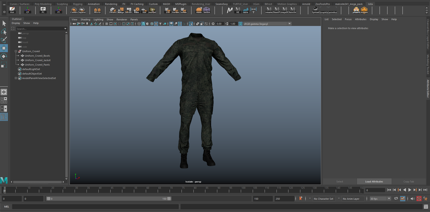 GENERIC MILITARY UNIFORM 3dmilitaryassets