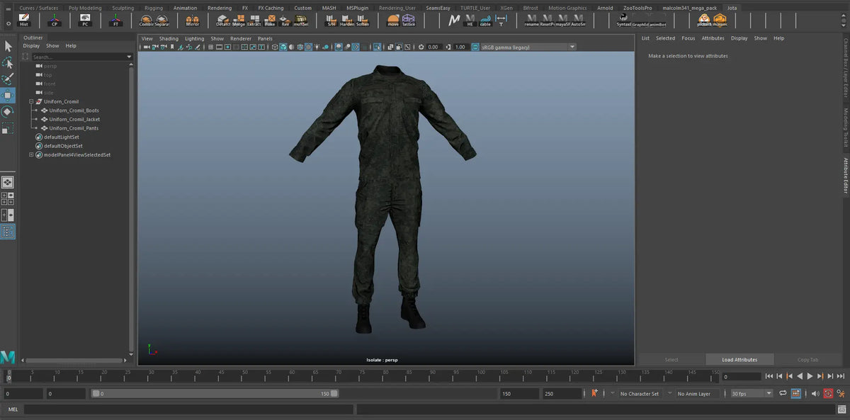 GENERIC MILITARY UNIFORM 3dmilitaryassets