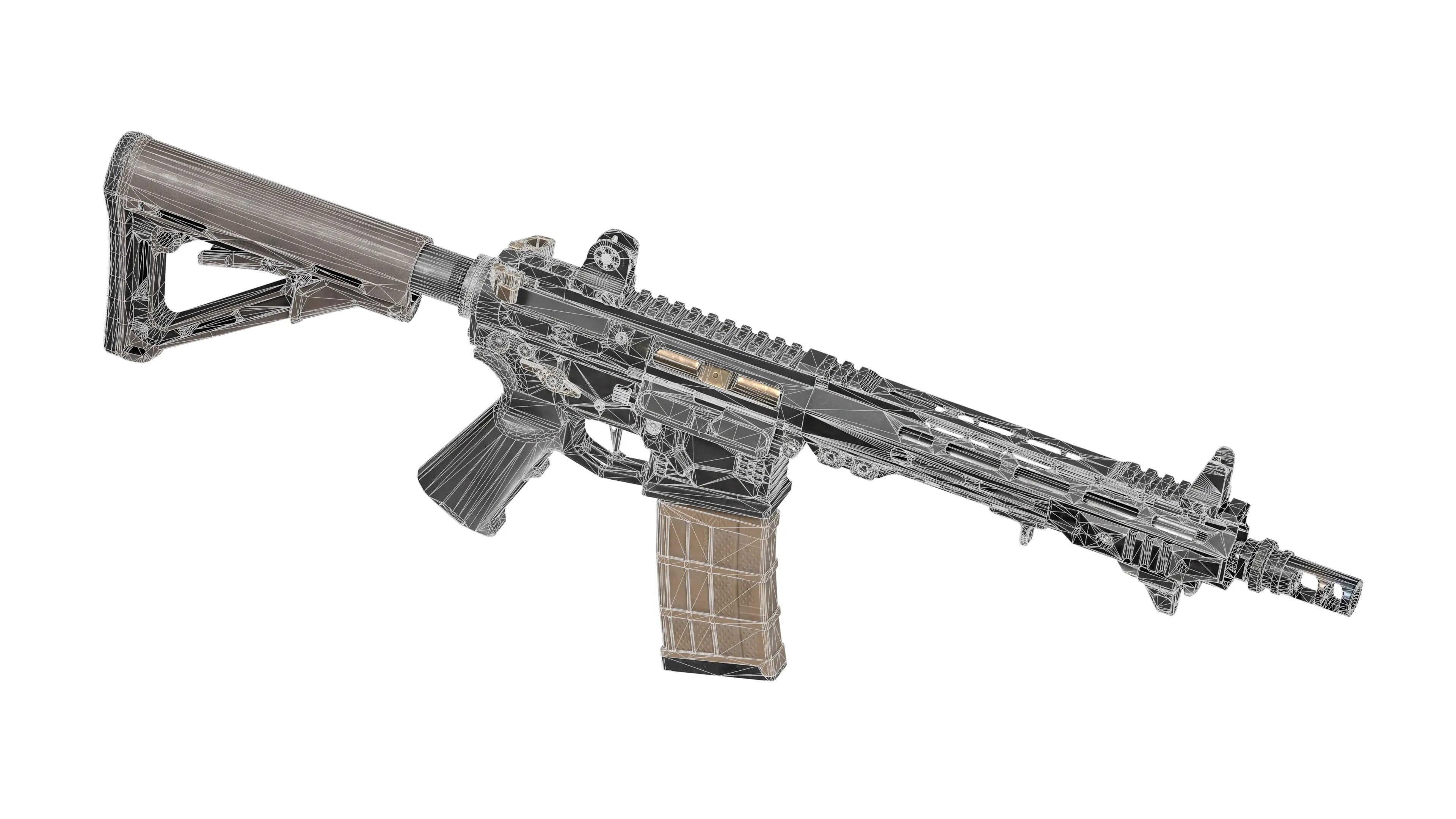 Modded Rifle CUSTOM AR-15 RIFLE – 3DMilitaryAssets