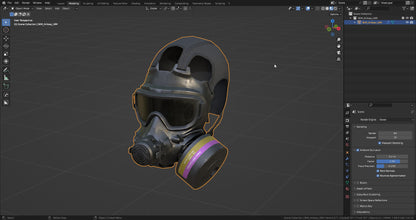 AIRBOSS LBM GAS MASK 3dmilitaryassets