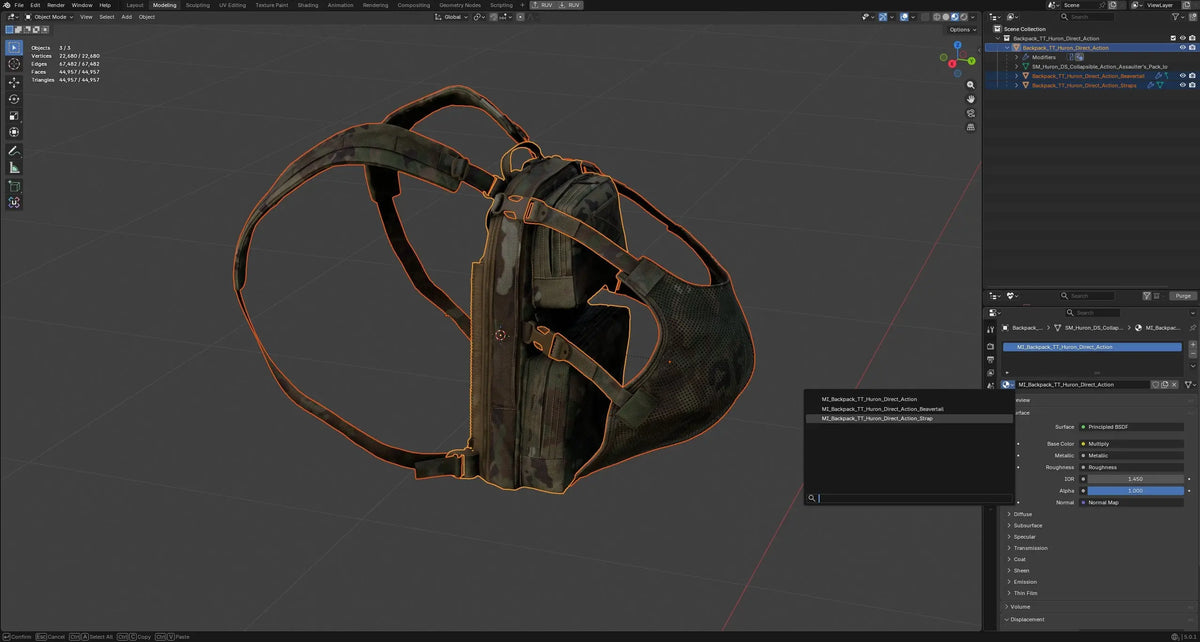 TYR TACTICAL HURON DIRECT ACTION ASSAULTER PACK 3dmilitaryassets