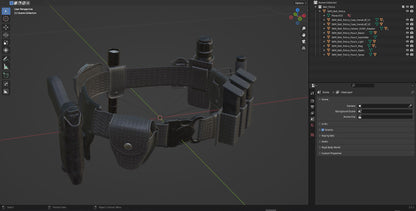 POLICE DUTY BELT 3dmilitaryassets