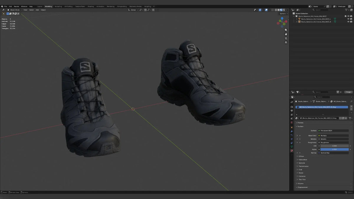 SALOMON XA FORCES MID MKII BOOTS 3dmilitaryassets