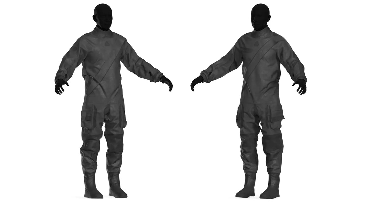 R7 WATERPROOF RESCUE DRYSUIT - Low Poly 3D Model | Game-Ready Asset ...