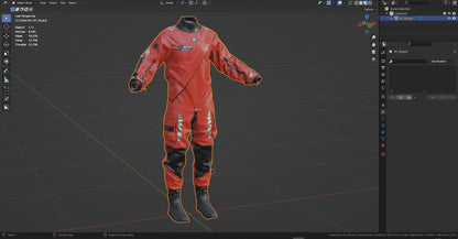 R7 WATERPROOF RESCUE DRYSUIT 3DMilitaryAssets