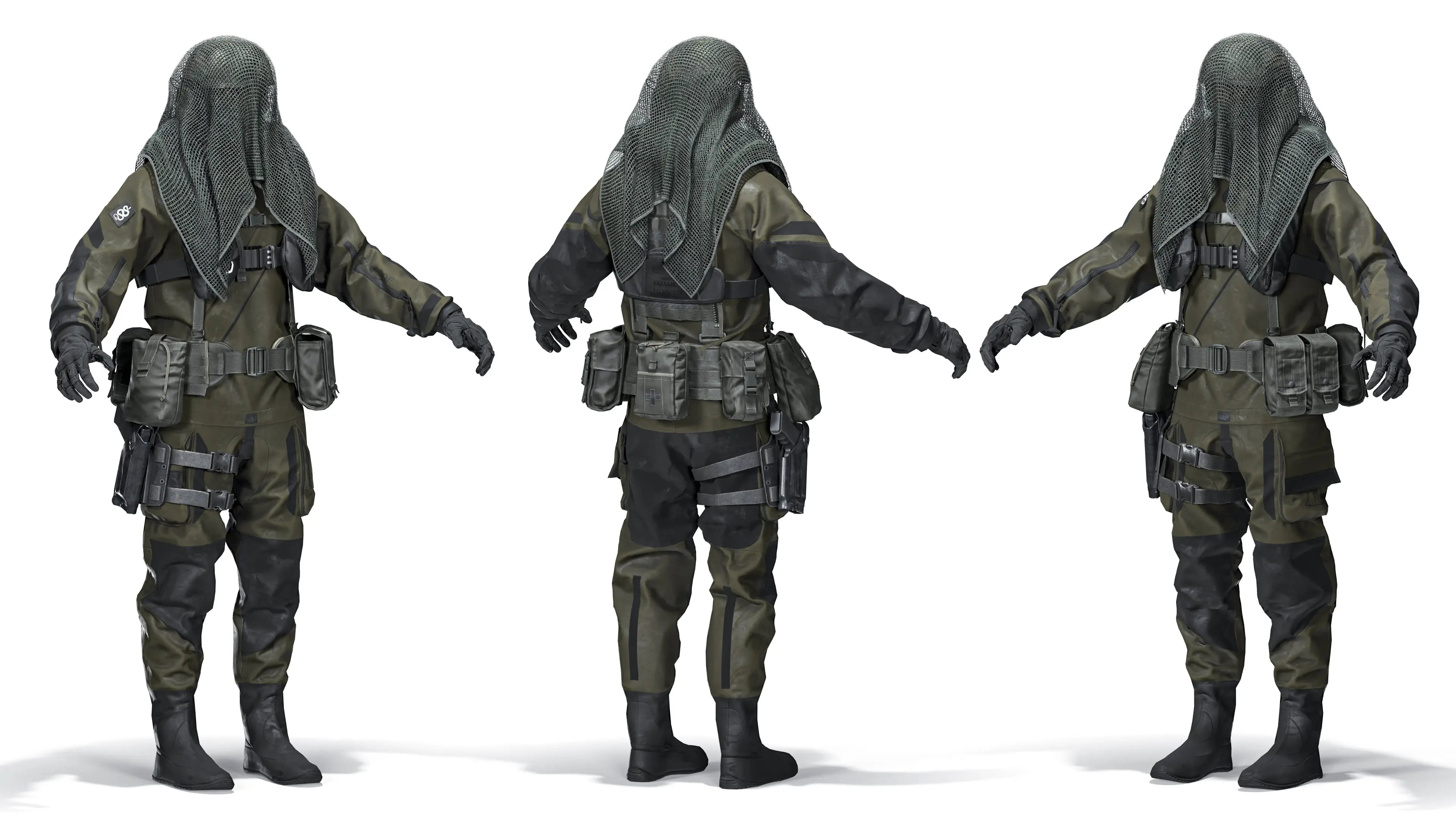 Operater Rigged Model DANISH FROGMAN OPERATOR (RIGGED) – 3DMilitaryAssets