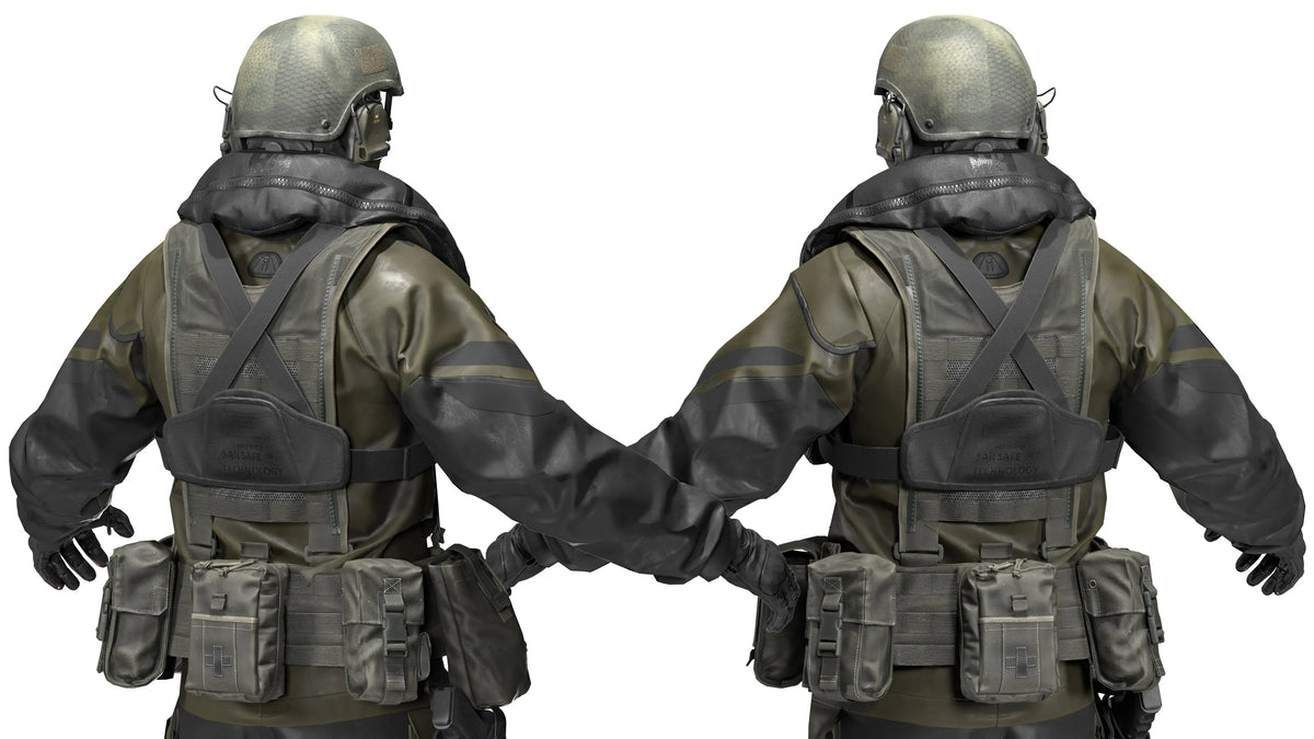 DANISH FROGMAN OPERATOR (RIGGED) - Low Poly 3D Model | Game-Ready ...