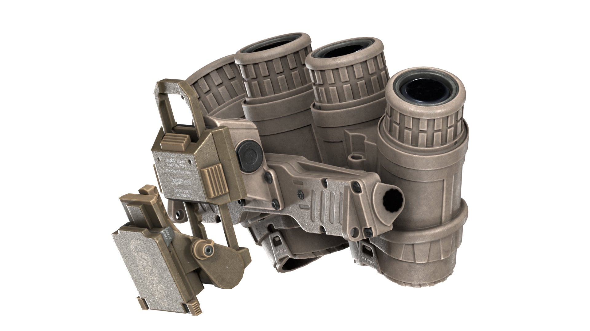 3d printed panoramic night vision goggles GPNVG-18 NIGHT VISION GOGGLE - Low Poly 3D Model | Game-Ready Asset