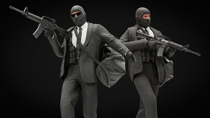 ROBBER CHARACTER RIGGED 3DMilitaryAssets