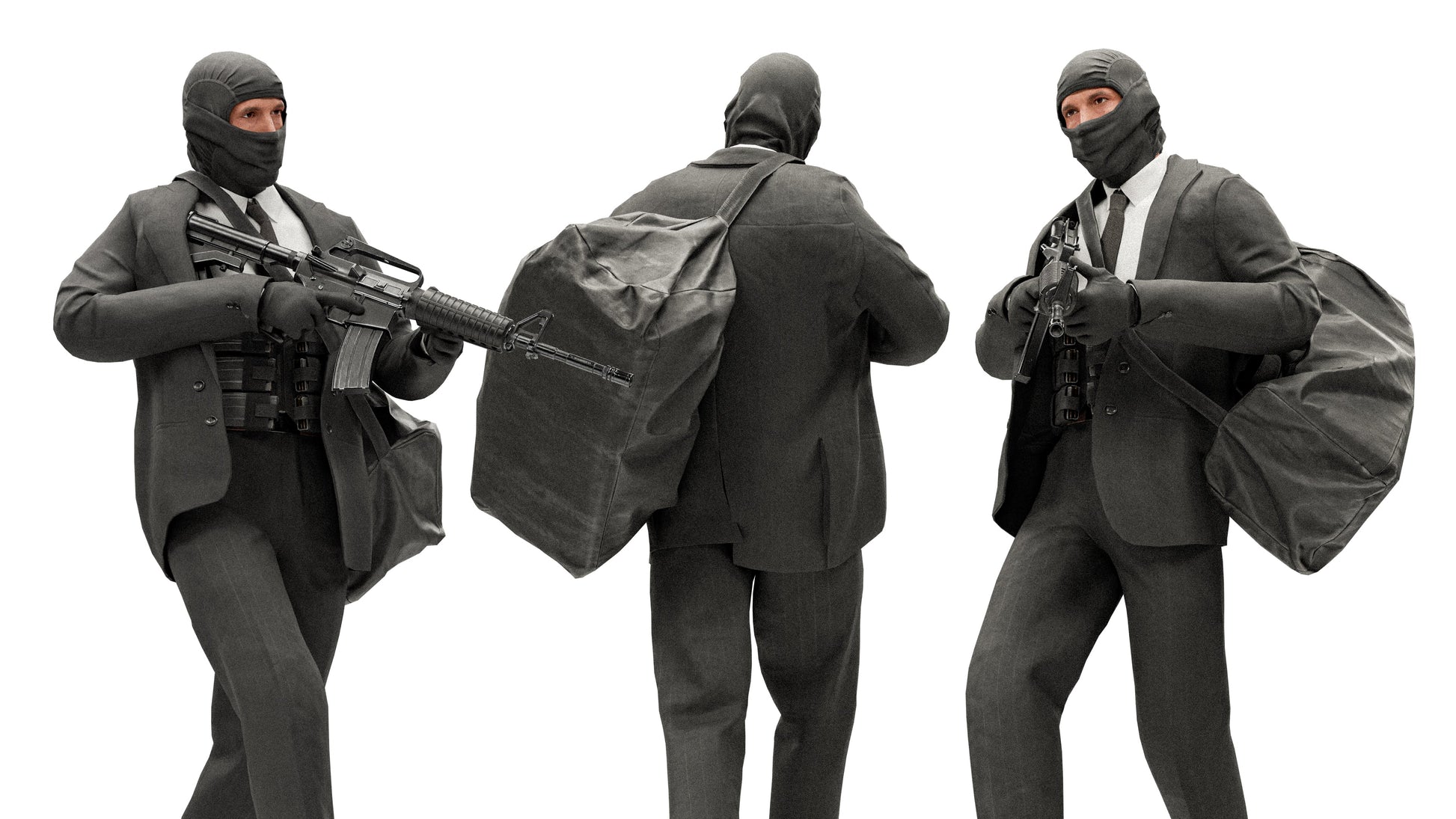 ROBBER CHARACTER RIGGED