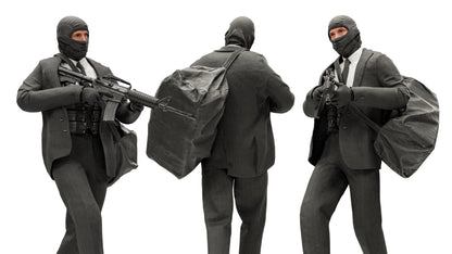 ROBBER CHARACTER RIGGED 3DMilitaryAssets