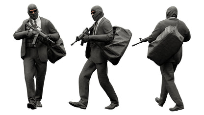 ROBBER CHARACTER RIGGED 3DMilitaryAssets