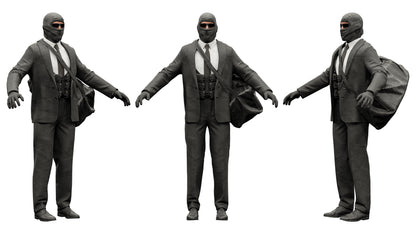 ROBBER CHARACTER RIGGED 3DMilitaryAssets