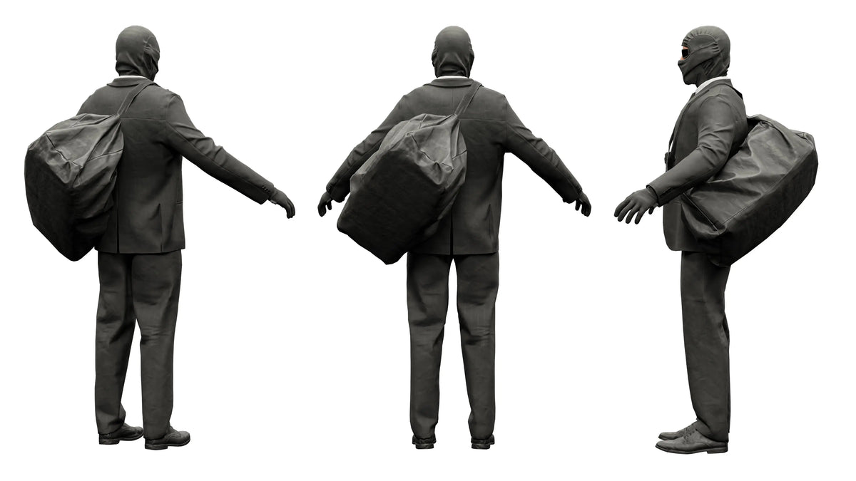 ROBBER CHARACTER RIGGED - Low Poly 3D Model | Game-Ready Asset | 3DMA ...