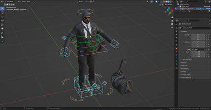 ROBBER CHARACTER RIGGED 3DMilitaryAssets