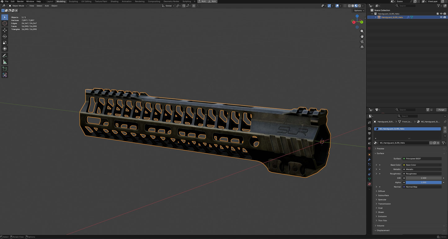 SLR RIFLEWORKS HELIX MLOK HANDGUARD