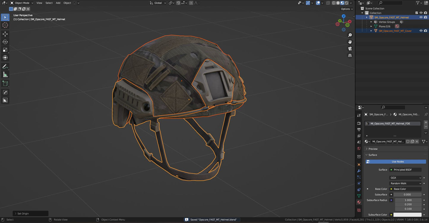OPSCORE FAST XP BALLISTIC HELMET