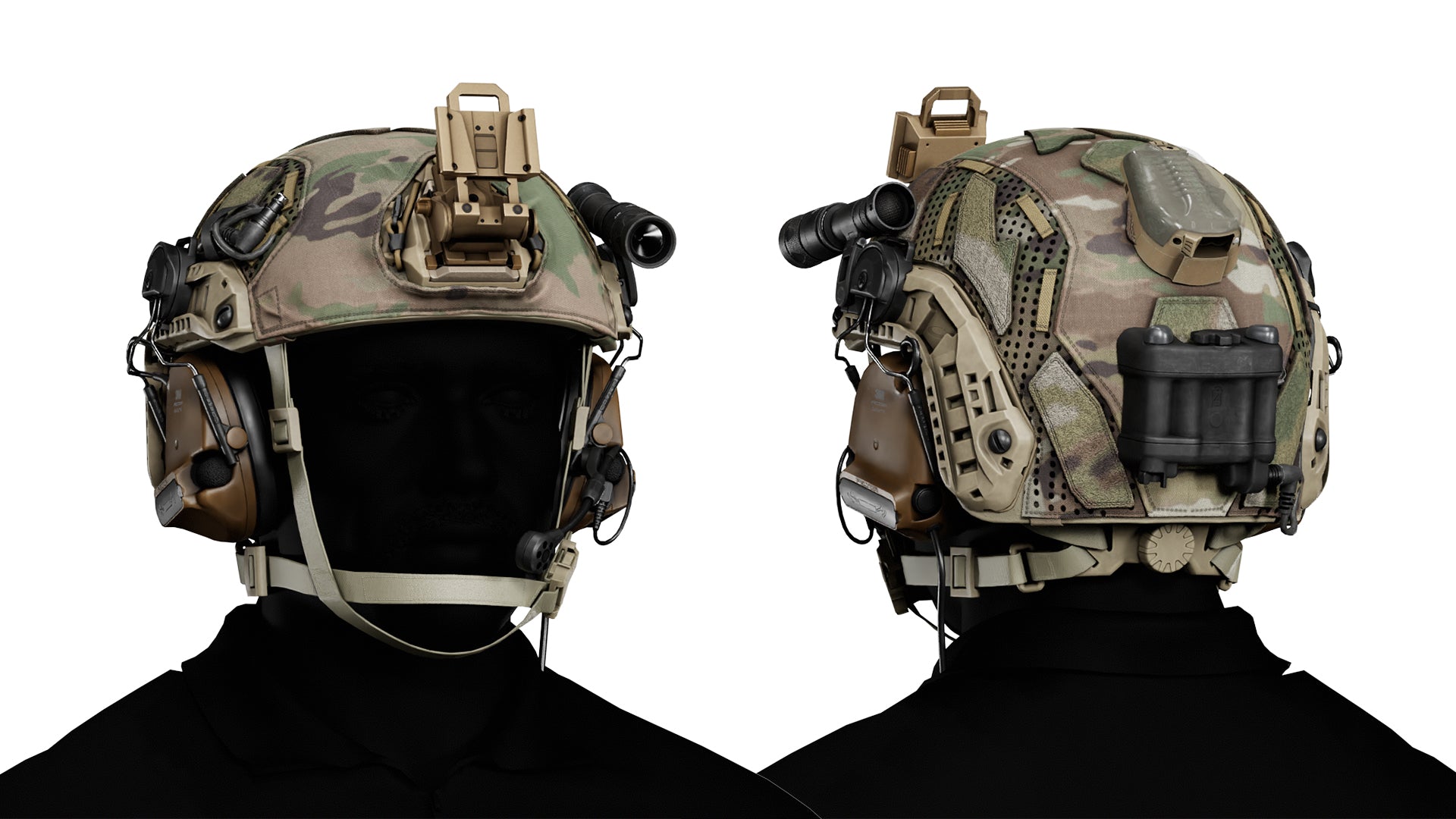 OPSCORE FTHS BALLISTIC HELMET - Low Poly 3D Model | Game-Ready