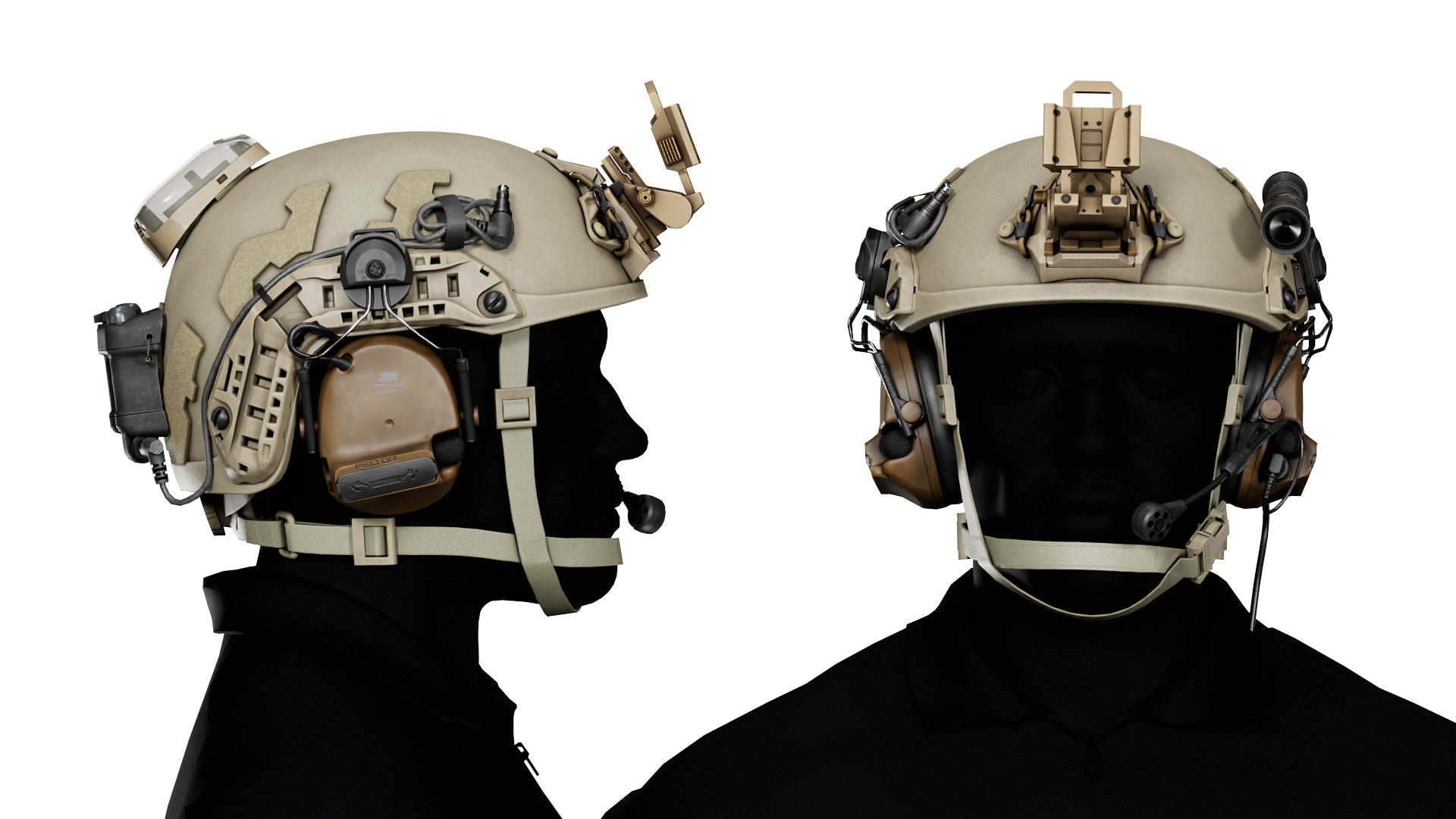 OPSCORE FTHS BALLISTIC HELMET - Low Poly 3D Model | Game-Ready
