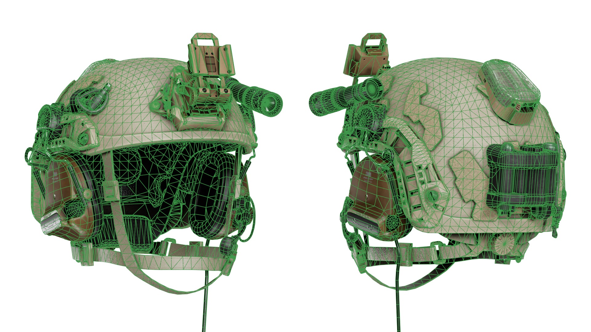 OPSCORE FTHS BALLISTIC HELMET - Low Poly 3D Model | Game-Ready