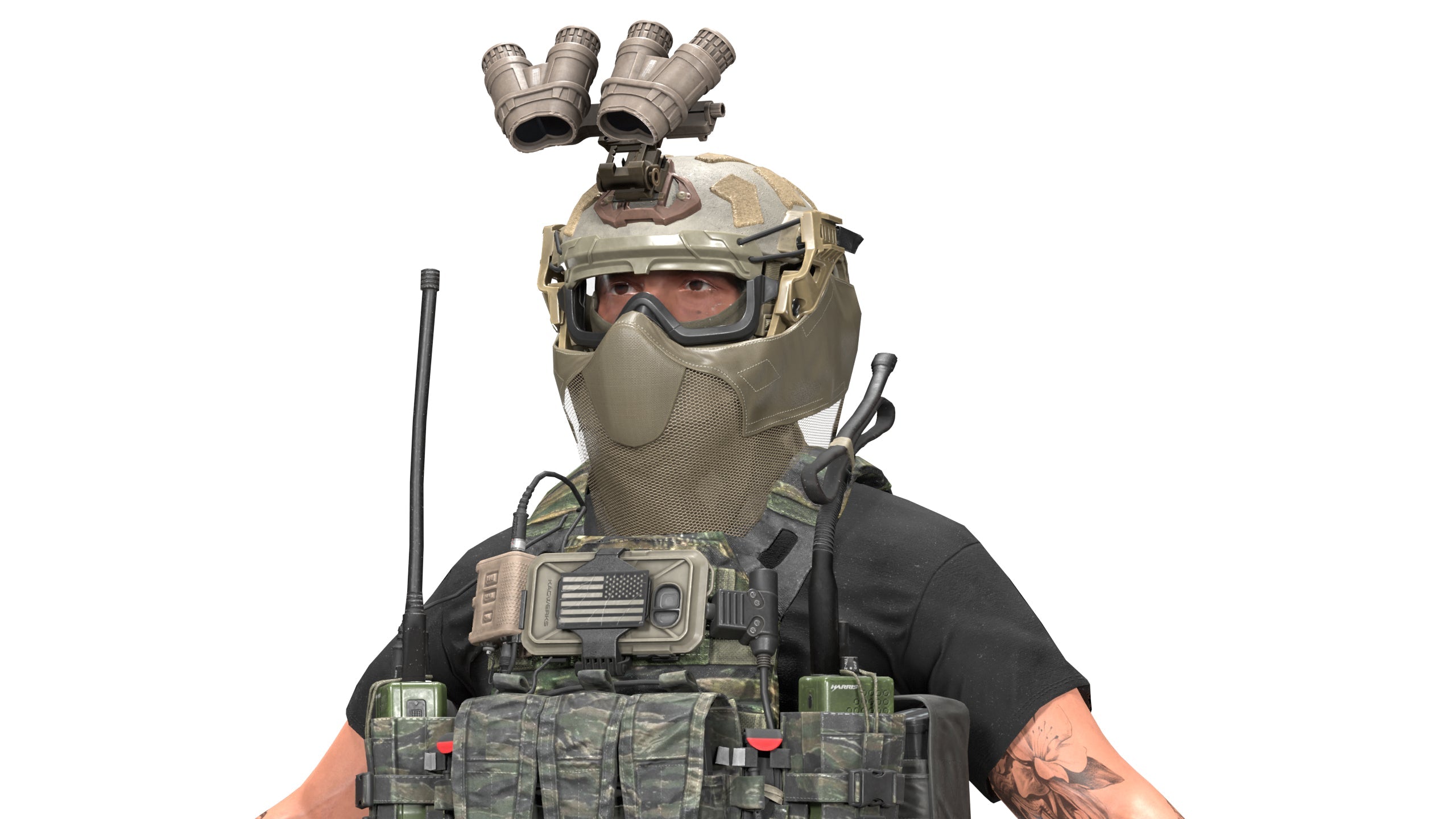 OPS CORE Force On Force Mandible – 3DMilitaryAssets