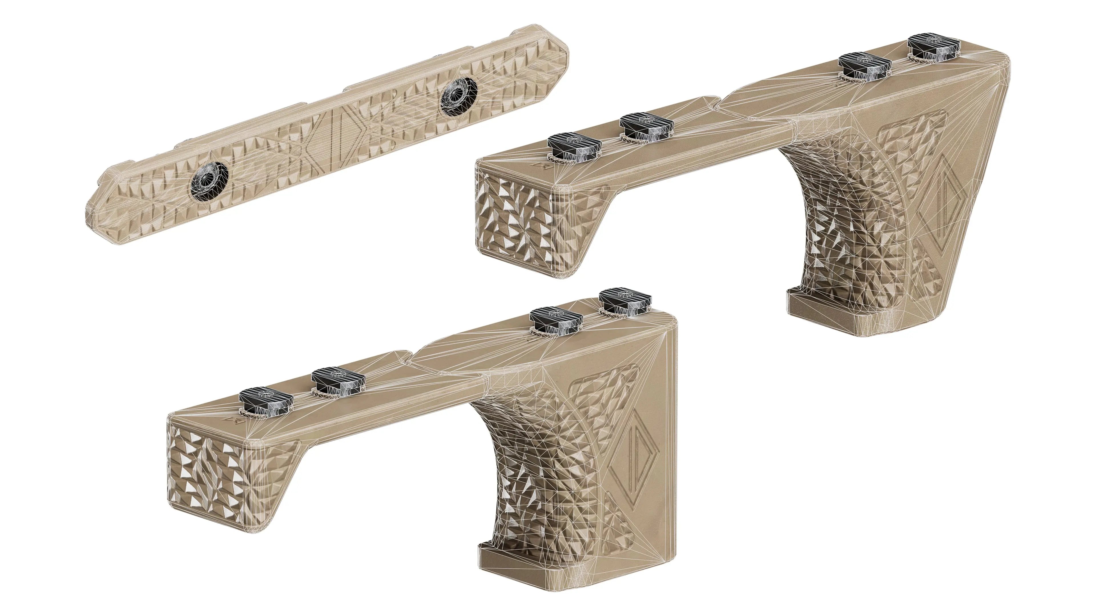 Irregular Rear Grip IRREGULAR DEFENSE GRIP AND RAIL COVER – 3DMilitaryAssets
