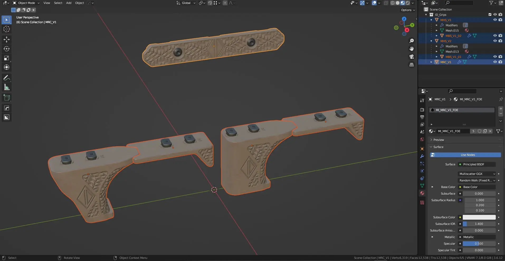 Irregular Rear Grip IRREGULAR DEFENSE GRIP AND RAIL COVER – 3DMilitaryAssets