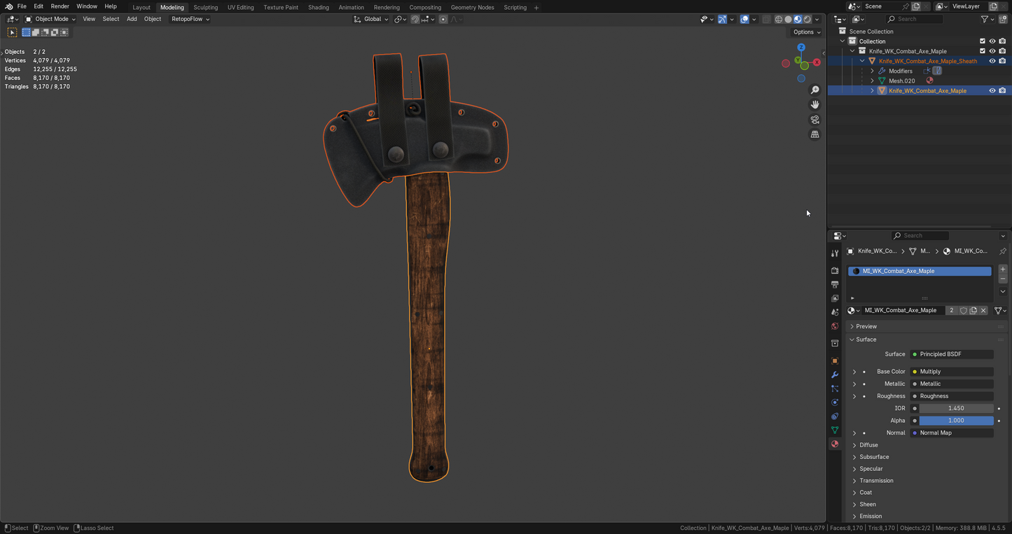 WINKLER KNIVES COMBAT AXE