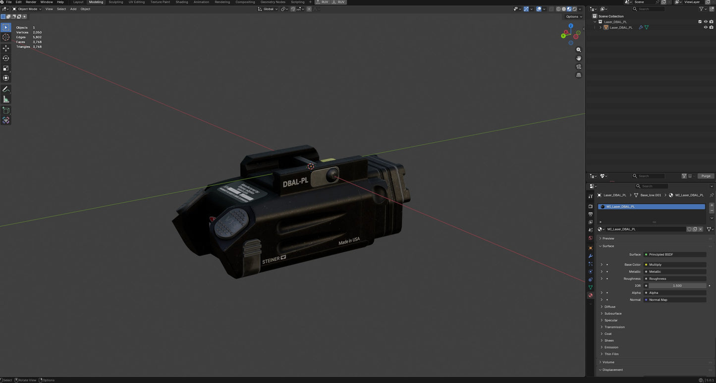 STEINER DBAL-PL PISTOL LIGHT LASER