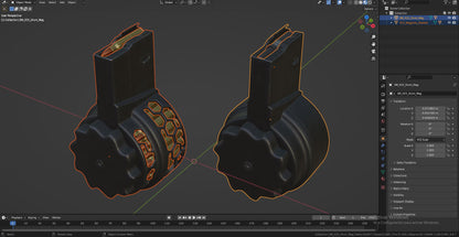 X25 DRUM MAGAZINE 3dmilitaryassets