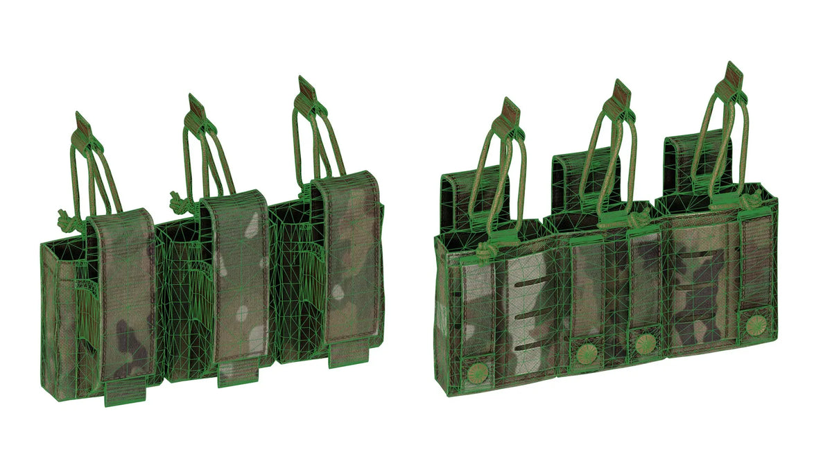 CONDOR OUTDOOR TRIPLE M4 KANGAROO MAG POUCH GEN2 3dmilitaryassets