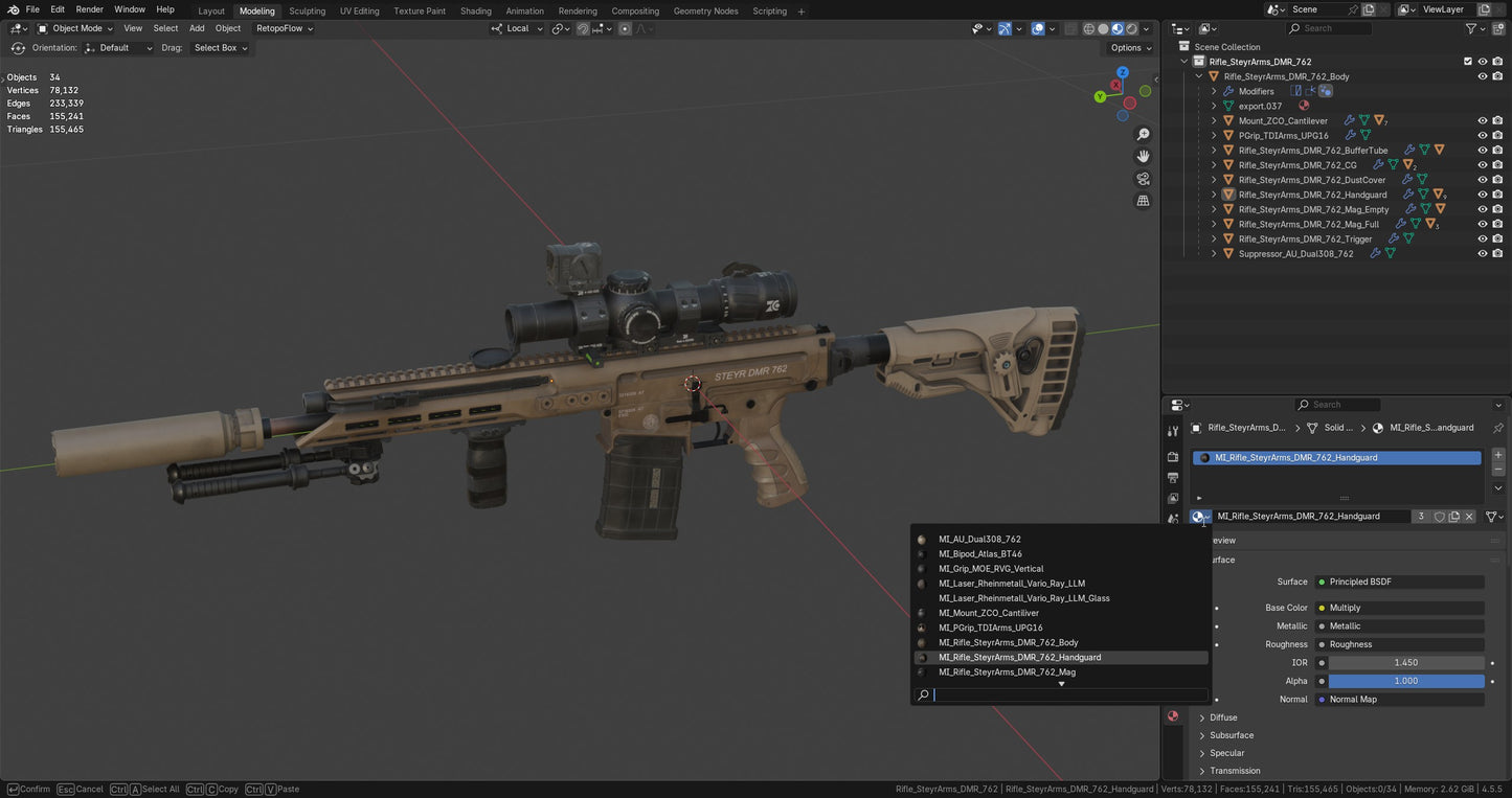 STEYR ARMS DMR 762 RIFLE