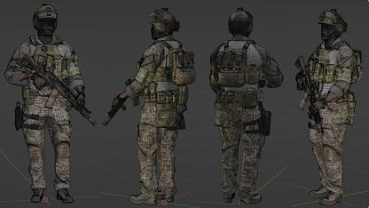 RUSSIAN TACTICAL SOLDIER 3dmilitaryassets