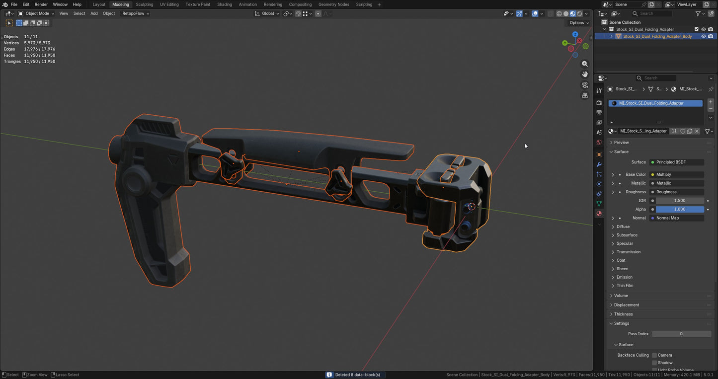 STRIKE INDUSTRIES DUAL FOLDING ADAPTER STOCK