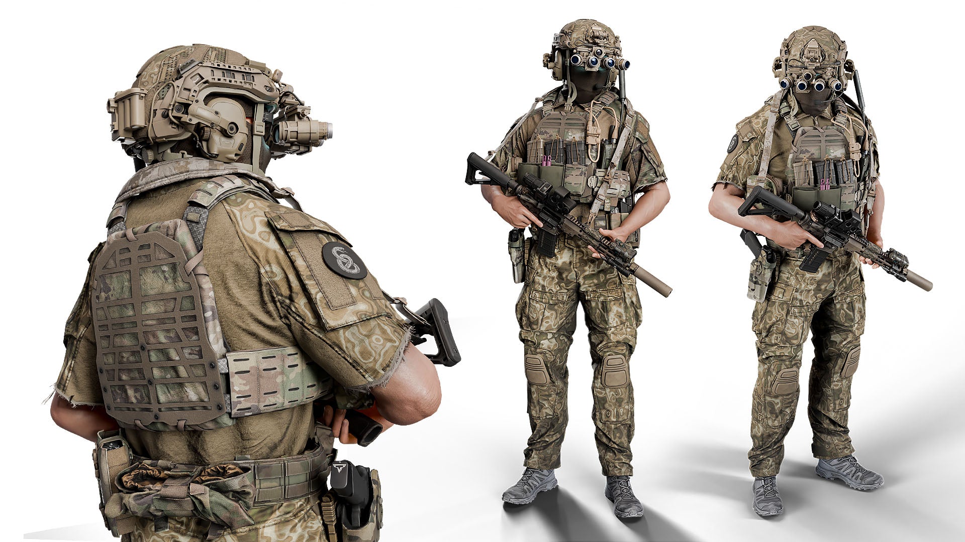 CRYE PRECISION COMBAT UNIFORM G3 - Low Poly 3D Model | Game-Ready