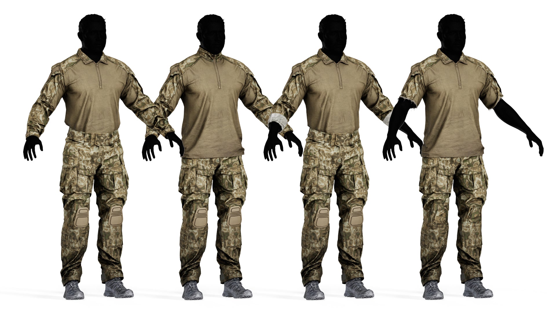 CRYE PRECISION COMBAT UNIFORM G3 - Low Poly 3D Model | Game-Ready