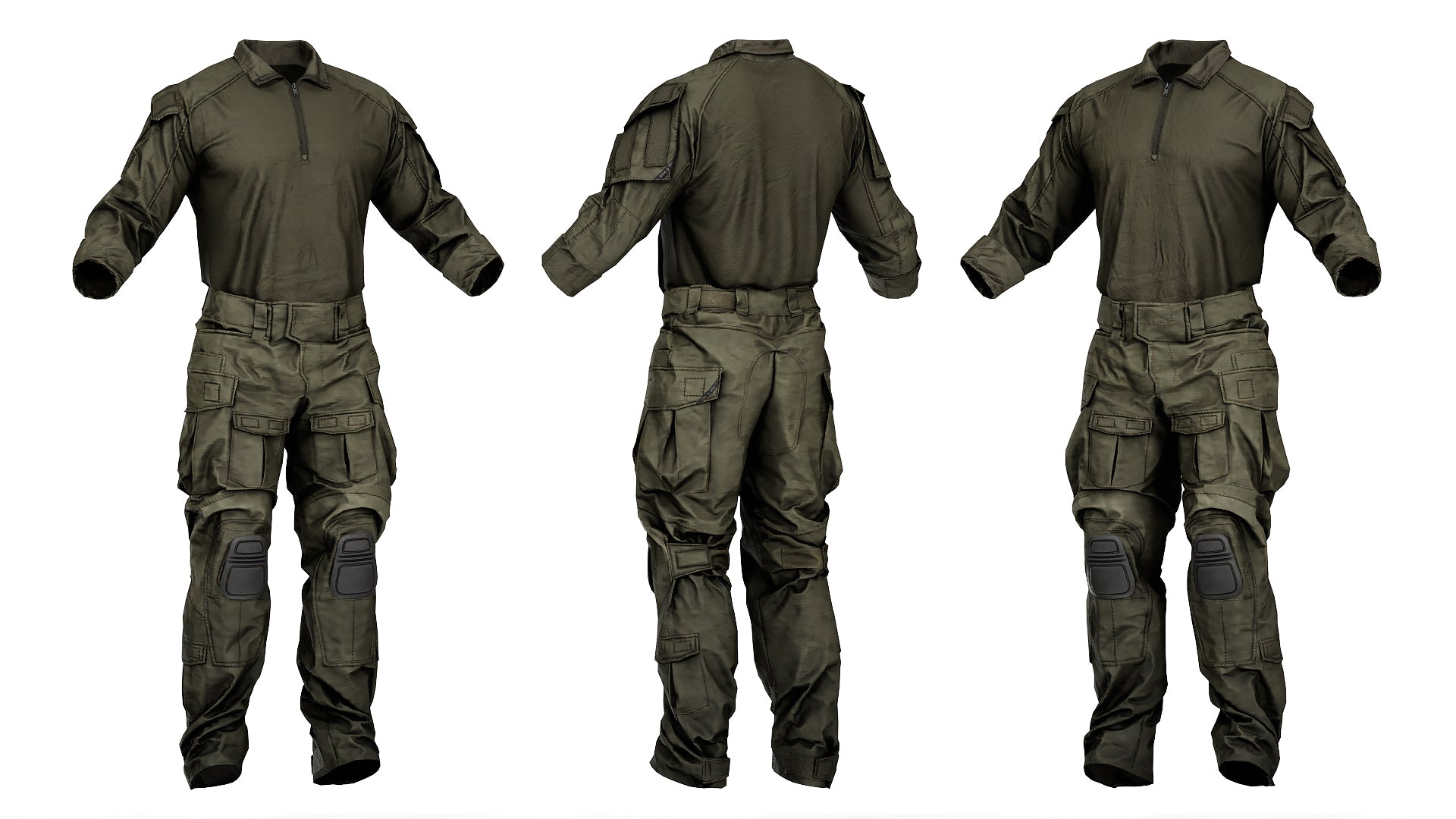 CRYE PRECISION COMBAT UNIFORM G3 - Low Poly 3D Model | Game-Ready