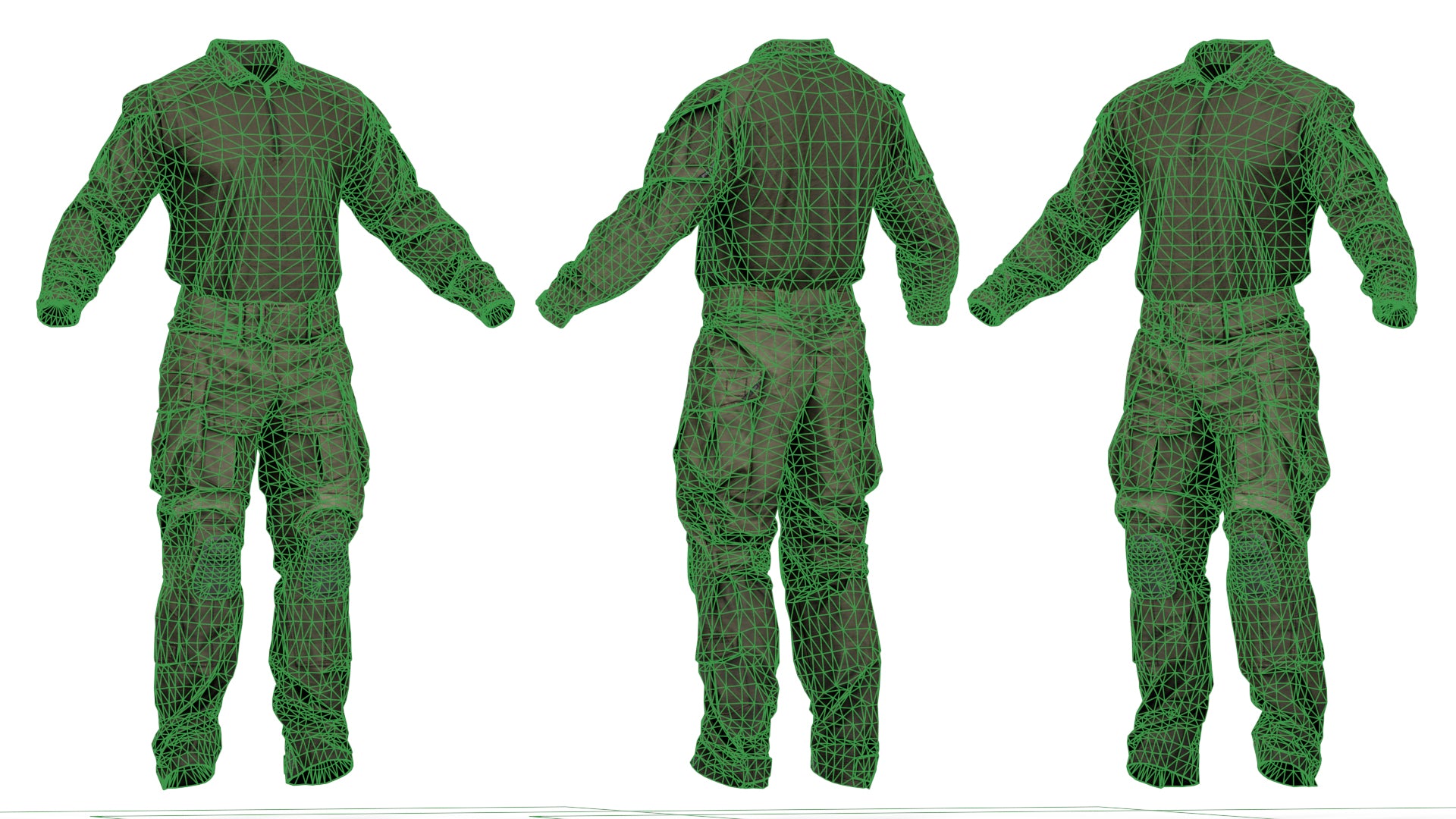 Crye Precision g3 迷彩戦闘服 個人装備 CRYE PRECISION COMBAT UNIFORM G3 - Low Poly 3D Model | Game-Ready