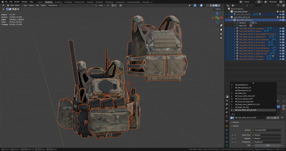 CRYE JPC 2 PLATE CARRIER V2 - Low Poly 3D Model | Game-Ready Asset ...