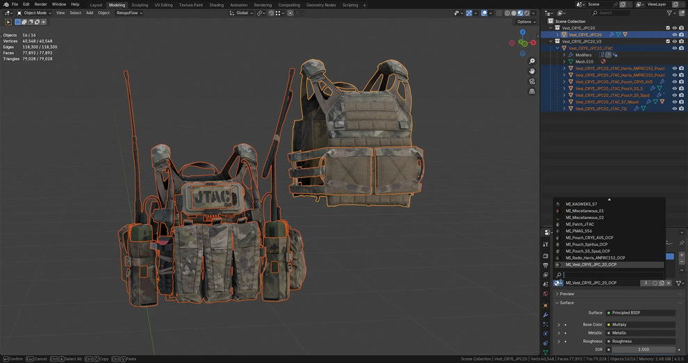 Jpc File CRYE JPC 2 PLATE CARRIER V3 - Low Poly 3D Model | Game-Ready Asset ...
