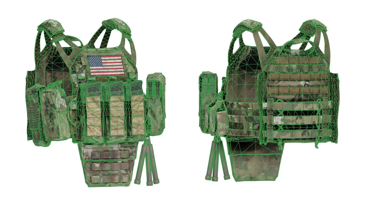 CRYE JPC 2 PLATE CARRIER V4 - Low Poly 3D Model | Game-Ready Asset ...