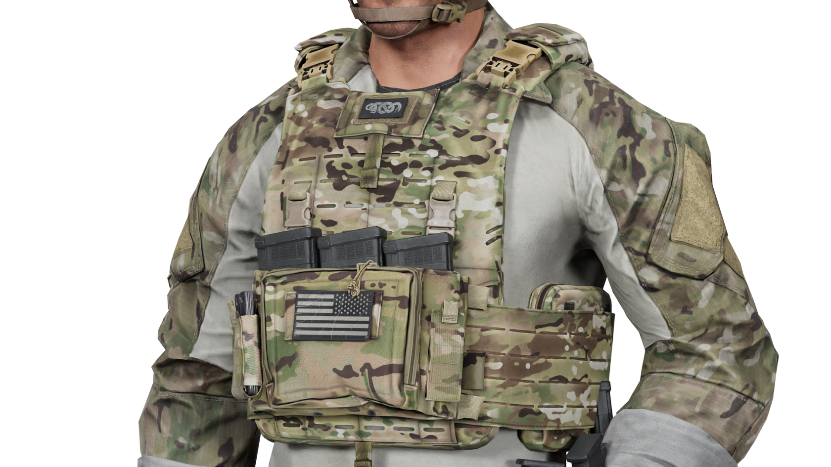 MVS US ARMY PLATE CARRIER VEST 3DMilitaryAssets