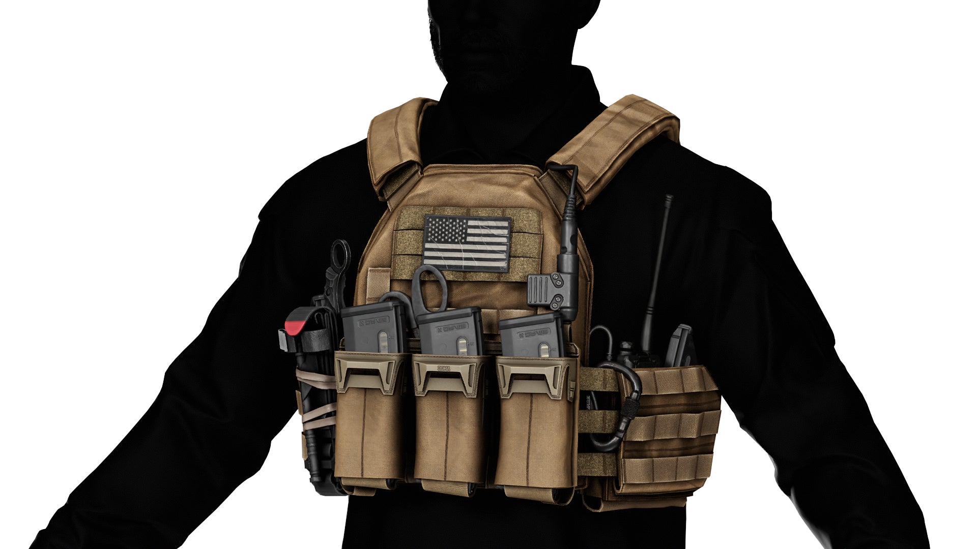 TYR TACTICAL PICO 1M ASSAULTER PLATE CARRIER VEST - Low Poly 3D