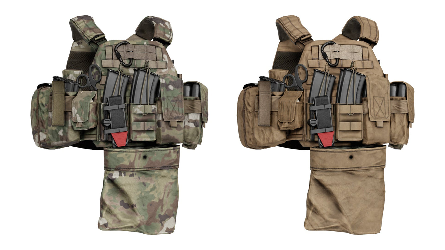 WARRIOR ASSAULT DCS PLATE CARRIER VEST V3 3dmilitaryassets