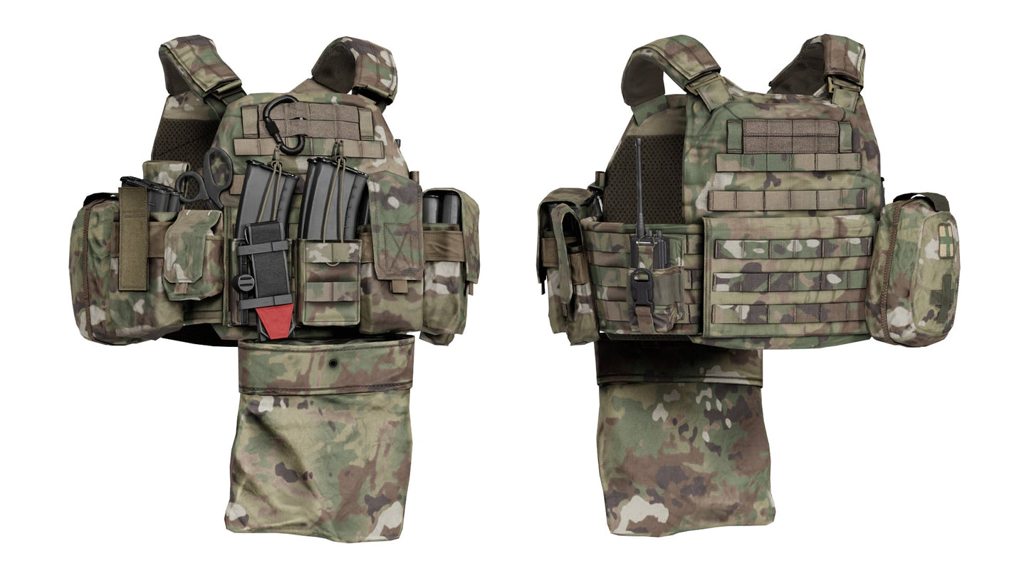 WARRIOR ASSAULT DCS PLATE CARRIER VEST V3 3dmilitaryassets
