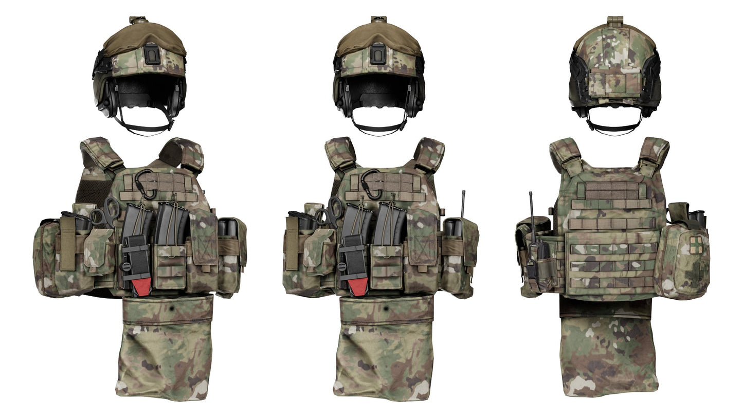 WARRIOR ASSAULT DCS PLATE CARRIER VEST V3 3dmilitaryassets