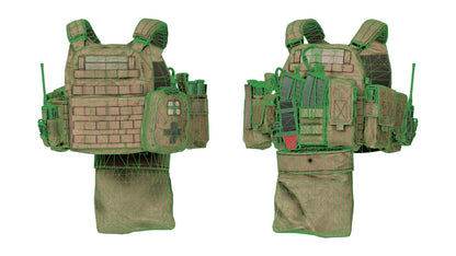 WARRIOR ASSAULT DCS PLATE CARRIER VEST V3 3dmilitaryassets